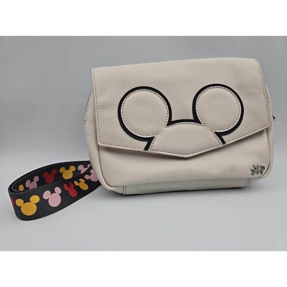 Freshly Picked Disney Crossbody Mini Bag with Black Trim and Multicolor Strap